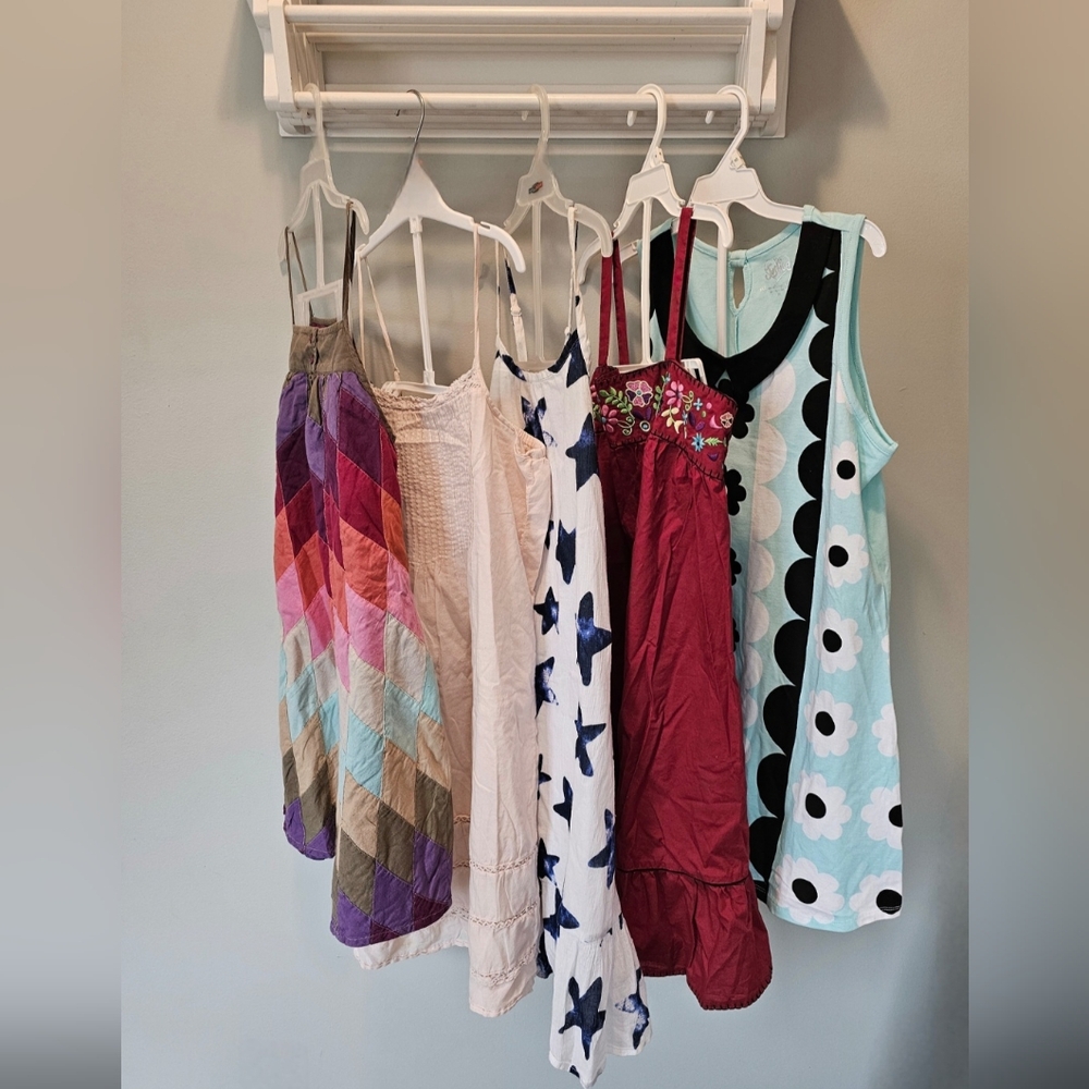 Gap Old Navy Justice Dress lot embroidered patchwork lined 14/16 XXL